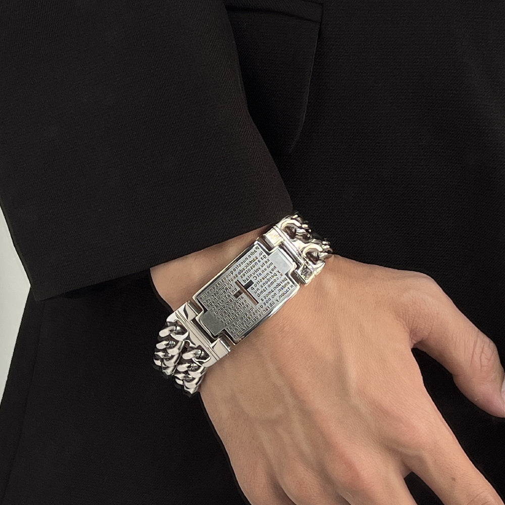 Valor Creed – Silver-Plated Cuban Link Bracelet