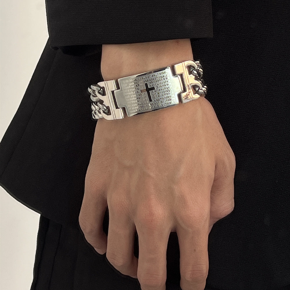 Valor Creed – Silver-Plated Cuban Link Bracelet
