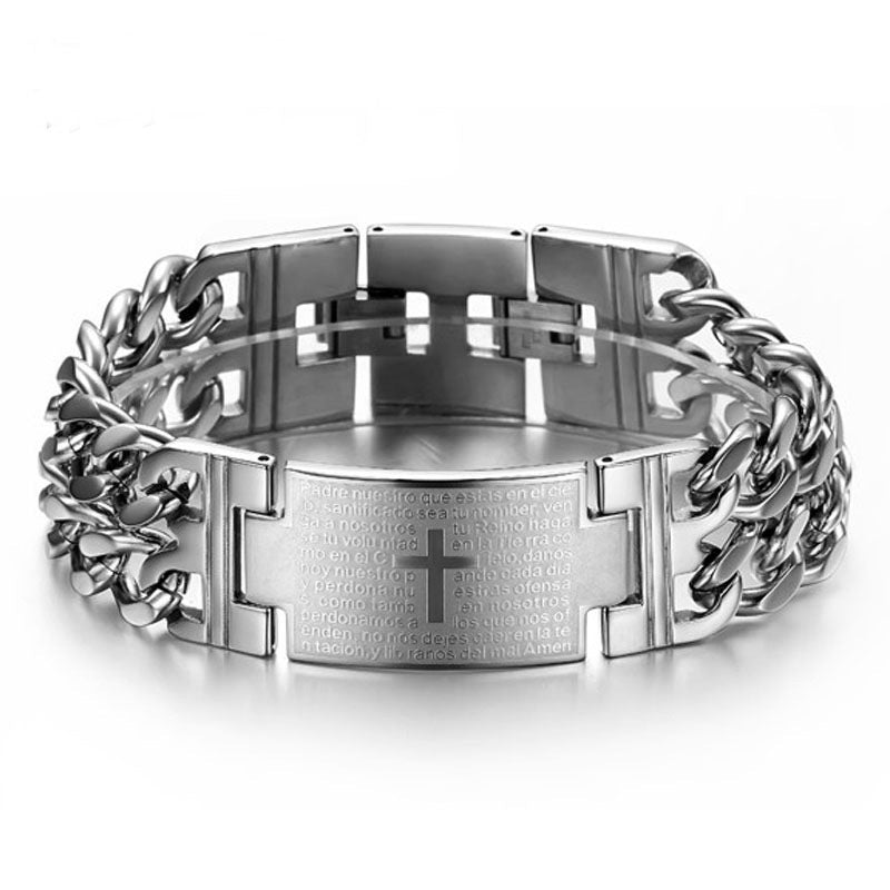 Valor Creed – Silver-Plated Cuban Link Bracelet
