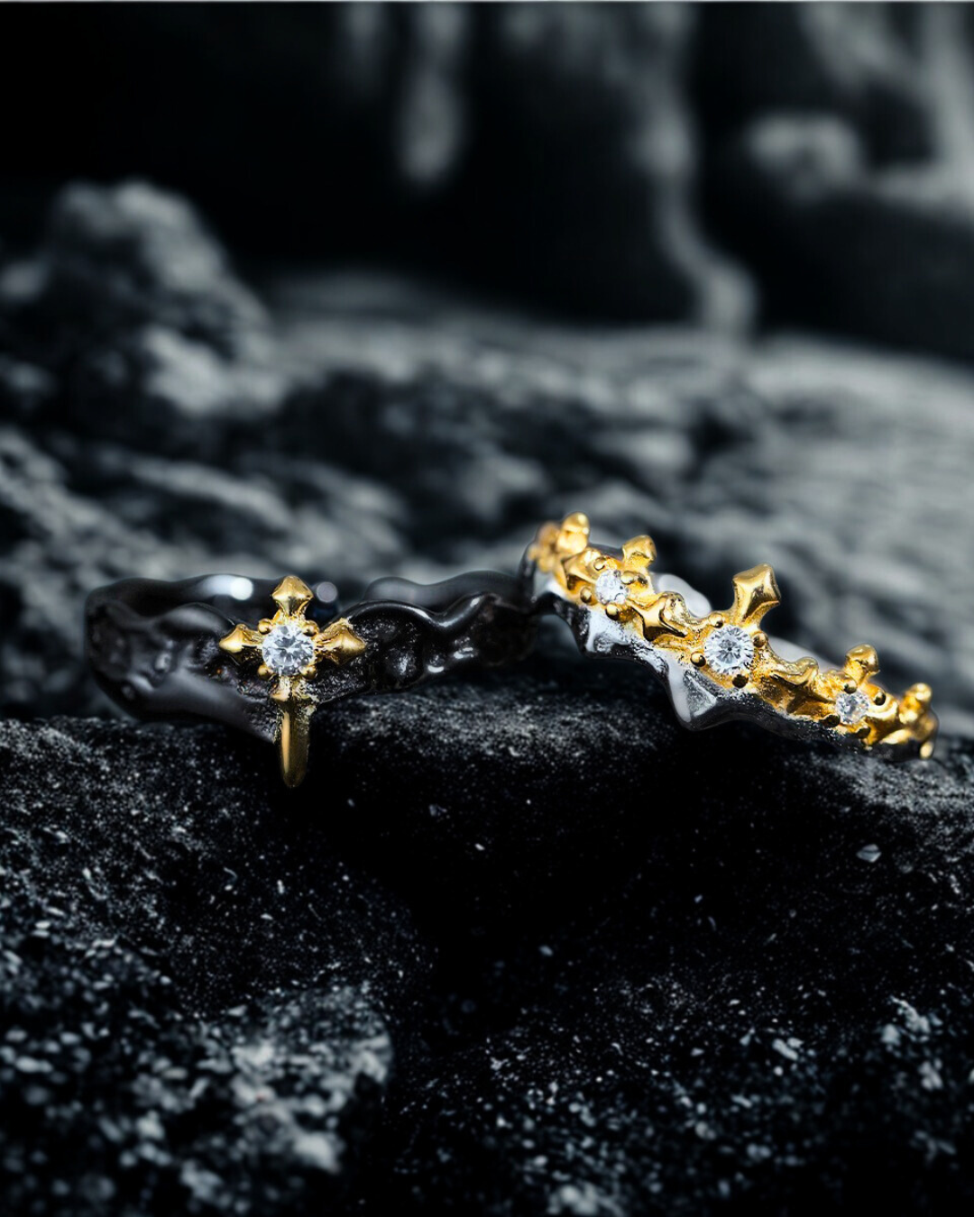 Royal Vows – S925 Sterling Silver Couple Rings