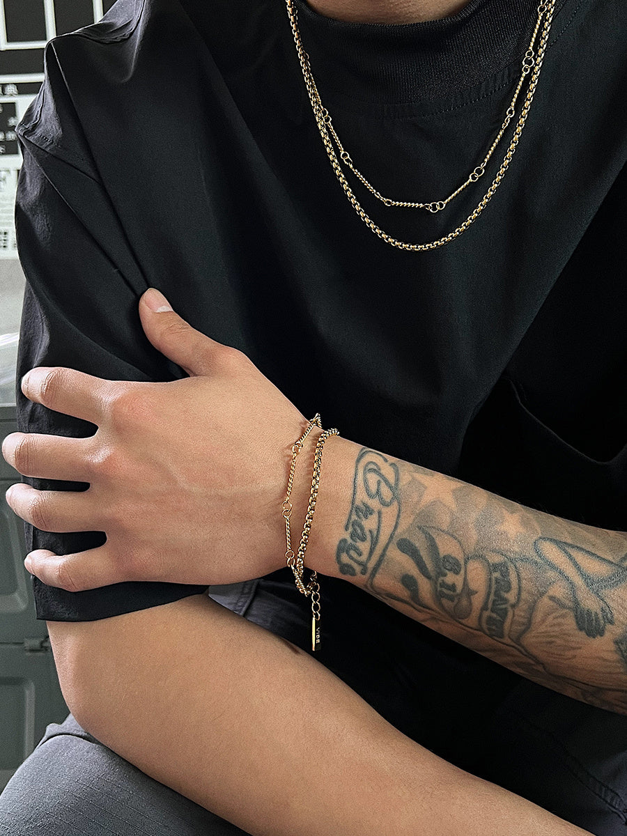 Ironclad Dual – Silver-Plated Double Layer Men’s Bracelet