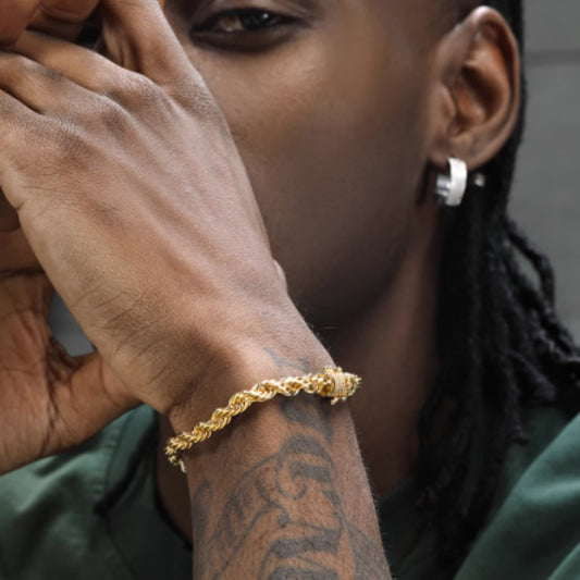 Golden Helix – 18K Gold Plated Unisex Bracelet