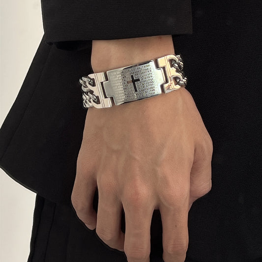 Valor Creed – Silver-Plated Cuban Link Bracelet